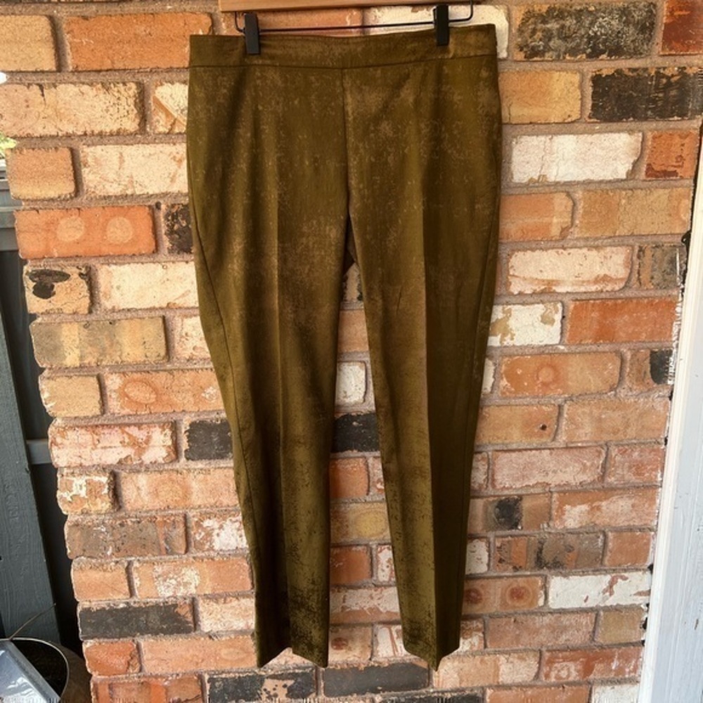 Eileen Fisher Copper Brown Organic Cotton Blend Stretch Pants